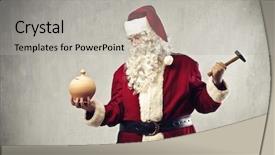  Presentation with santa - Audience pleasing slides consisting of santa claus breaking a vessel backdrop and a  colored foreground