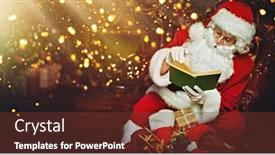  Presentation with checks - Cool new PPT layouts with santa-claus-brought-gifts backdrop and a tawny brown colored foreground