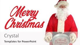  Presentation with white christmas - Amazing PPT theme having santa-claus-christmas-donations-santa backdrop and a sky blue colored foreground