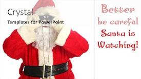  Presentation with white christmas - Colorful PPT layouts enhanced with santa-claus-christmas-santa-claus backdrop and a pink colored foreground