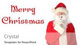  Presentation with christmas holidays - Slide deck with santa-claus-christmas-santa-holds background and a white colored foreground