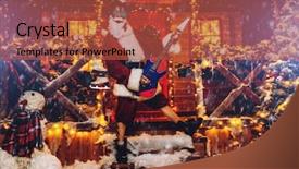 Presentation with luminous - Amazing PPT theme having santa claus costume and luminous backdrop and a red colored foreground