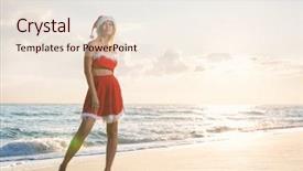  Presentation with hawaii - Colorful PPT layouts enhanced with santa claus costume celebrates christmas backdrop and a  colored foreground