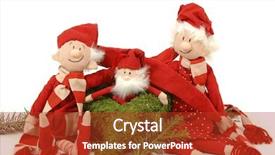  Presentation with father and son - PPT theme consisting of santa claus couple - family mother father and son background and a crimson colored foreground