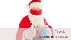  Presentation with medical face mask - Amazing PPT theme having santa-claus-covid-19-santa backdrop and a lemonade colored foreground