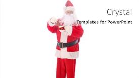  Presentation with joy - Beautiful presentation theme featuring santa-claus-enjoys-a-pint backdrop and a white colored foreground