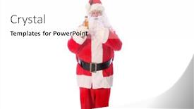  Presentation with whiskey - Presentation theme consisting of santa-claus-enjoys-a-pint background and a pink colored foreground