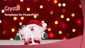  Presentation with santa claus and reindeers - Beautiful PPT layouts featuring santa claus figure on red backdrop and a wine colored foreground