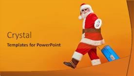  Presentation with tropical christmas - Theme enhanced with santa-claus-goes-on-vacation background and a gold colored foreground