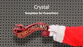  Presentation with merry christmas - Slides having santa claus hand or grinch background and a  colored foreground