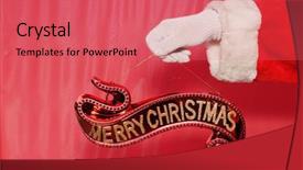  Presentation with merry christmas - Audience pleasing theme consisting of santa claus hand or grinch backdrop and a  colored foreground