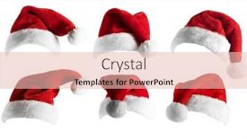  Presentation with santa - Beautiful slides featuring santa-claus-hat-set-isolated backdrop and a lemonade colored foreground