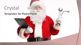  Presentation with santa - Slides having santa-claus-holding-a-clipboard background and a white colored foreground