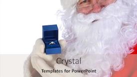  Presentation with engagement - Amazing theme having santa-claus-holding-a-diamond backdrop and a soft green colored foreground