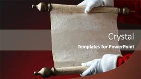  Presentation with dark scroll - Presentation theme enhanced with santa-claus-holding-naughty and a gray colored foreground