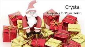  Presentation with myself - Cool new theme with santa claus holding several christmas backdrop and a white colored foreground