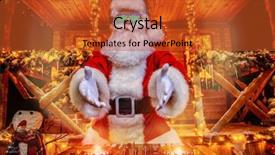  Presentation with party lights - Slide deck enhanced with santa claus in luminous glasses background and a  colored foreground