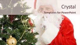  Presentation with white christmas - Cool new slides with santa claus is very quiet backdrop and a  colored foreground