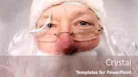  Presentation with faces - Cool new PPT theme with santa claus makes funny faces in a fisheye lens funny santa claus photos backdrop and a coral colored foreground