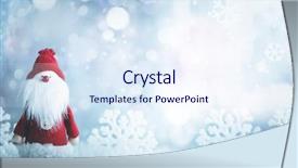  Presentation with christmas card - Beautiful presentation theme featuring santa-claus-on-snow-christmas backdrop and a sky blue colored foreground