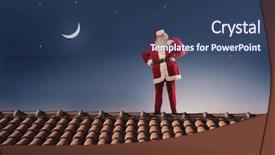  Presentation with house roof and roofing business - Amazing presentation having santa claus on the roof backdrop and a ocean colored foreground