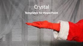  Presentation with santa claus and reindeers - Slide deck featuring santa claus or grinch hand background and a  colored foreground