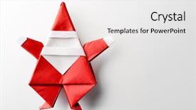  Presentation with craft - Slide deck having santa claus paper craft background and a white colored foreground