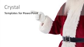  Presentation with points - Presentation enhanced with santa-claus-points-at-something background and a white colored foreground