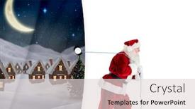  Presentation with curtain - Cool new presentation with santa claus pulling rope against white curtain blind backdrop and a lemonade colored foreground