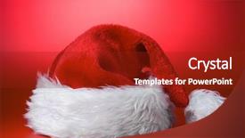  Presentation with santa - Presentation theme consisting of santa-claus-red-cap background and a crimson colored foreground