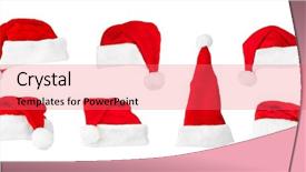  Presentation with christmas red - Slide set with set of santa claus red background and a coral colored foreground