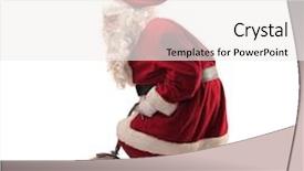  Presentation with rides - Theme with santa claus rides a bicycle background and a sky blue colored foreground