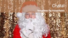  Presentation with santa - PPT layouts enhanced with santa claus santa claus holds background and a coral colored foreground
