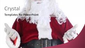  Presentation with white christmas - PPT layouts with santa-claus-santa-claus-sits background and a white colored foreground