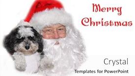  Presentation with christmas black - Audience pleasing slide set consisting of santa-claus-santa-claus backdrop and a white colored foreground