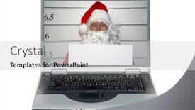  Presentation with dui - PPT theme having santa-claus-santa-claus background and a light gray colored foreground