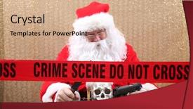 Presentation with crime scene - Presentation theme having santa claus santa crime scene background and a lemonade colored foreground