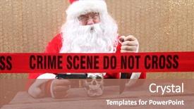  Presentation with knife crime - Cool new presentation theme with santa claus santa crime scene backdrop and a coral colored foreground