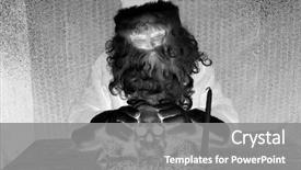  Presentation with crime scene - Beautiful presentation theme featuring santa claus santa crime scene backdrop and a gray colored foreground