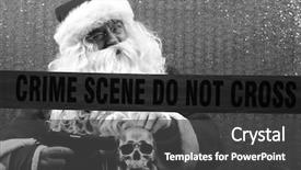  Presentation with crime scene - PPT theme with santa claus santa crime scene background and a dark gray colored foreground
