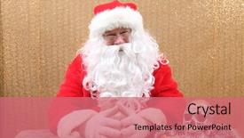  Presentation with crime scene - Beautiful presentation theme featuring santa claus santa crime scene backdrop and a coral colored foreground