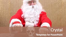  Presentation with crime scene - Presentation theme having santa claus santa crime scene background and a coral colored foreground