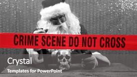  Presentation with crime scene - Slides having santa claus santa crime scene background and a gray colored foreground