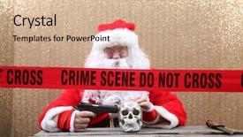  Presentation with crime scene - Audience pleasing theme consisting of santa claus santa crime scene backdrop and a lemonade colored foreground