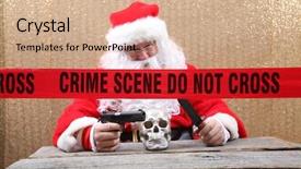  Presentation with crime scene - PPT layouts featuring santa claus santa crime scene background and a coral colored foreground