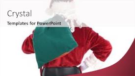  Presentation with hip - PPT theme enhanced with santa-claus-seen-from-behind background and a pink colored foreground