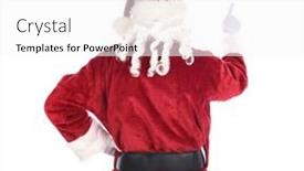  Presentation with hip - PPT theme with santa-claus-seen-from-behind background and a white colored foreground