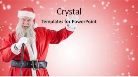  Presentation with sexy santa claus young muscular - Audience pleasing slides consisting of santa claus singing christmas songs backdrop and a  colored foreground