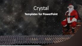  Presentation with space stars moon - Slide set with santa-claus-sitting background and a dark gray colored foreground