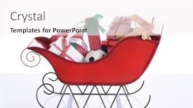  Presentation with santa sleigh - Cool new PPT theme with santa-claus-sleigh-filled backdrop and a white colored foreground